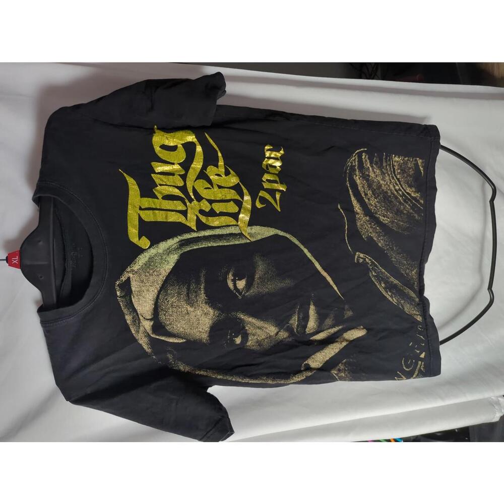2Pac Thug Life Graphic Black T-Shirt Mens M
